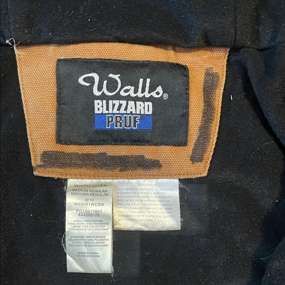Walls Blizzard Pruf Brown Kids Work Jacket